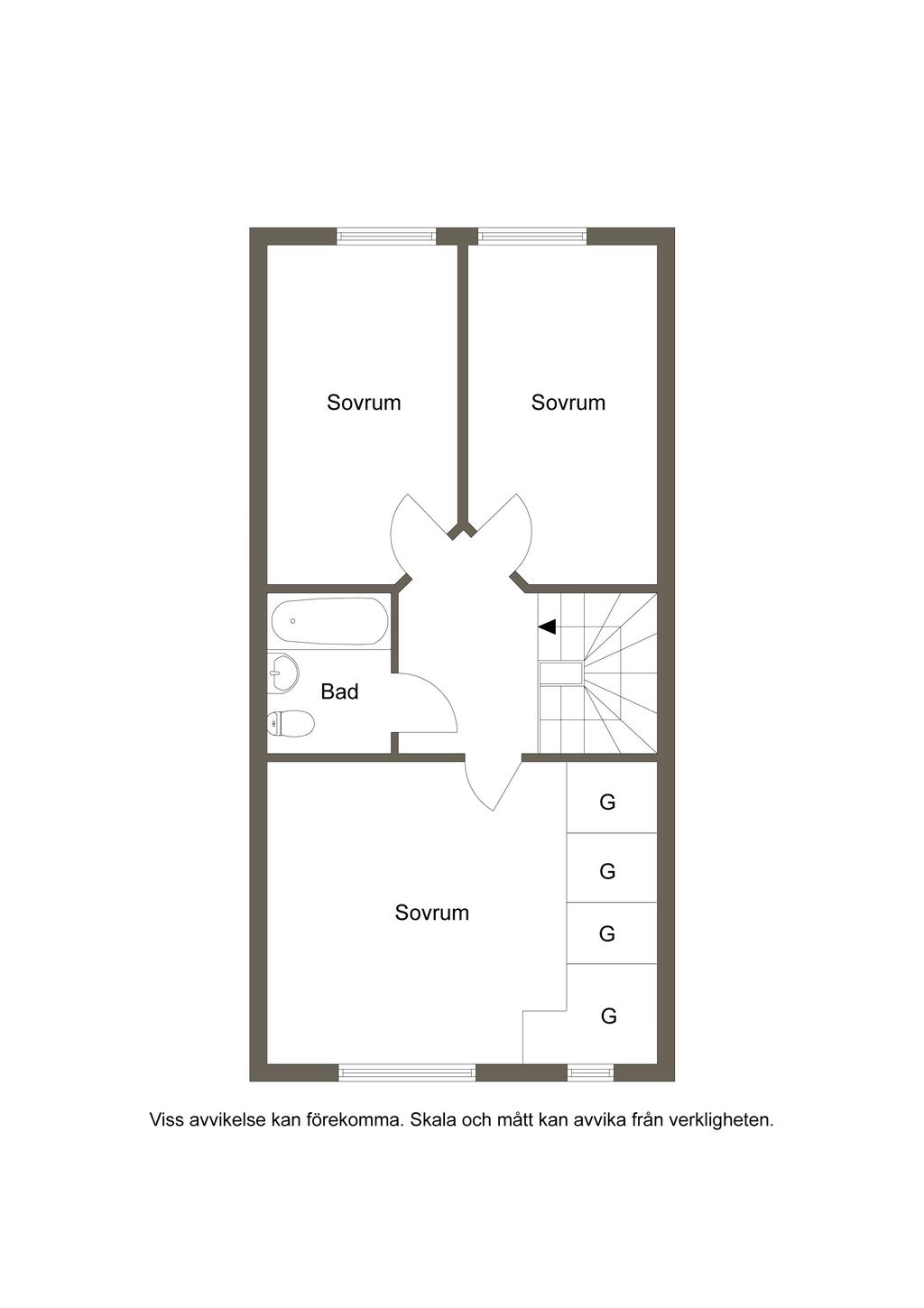 Planlösning övervåning