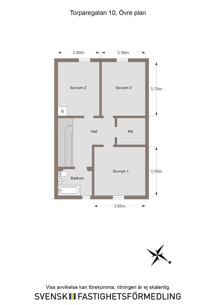 Planlösning övre plan