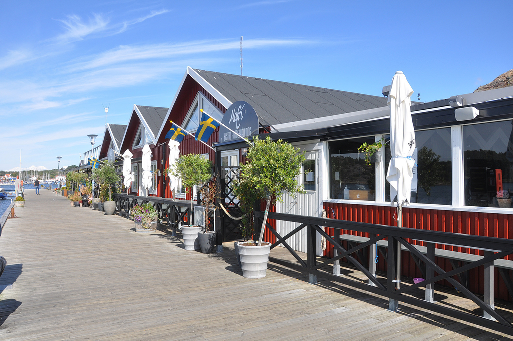 Miljöbild Restauranger på Grebbestad-bryggan.