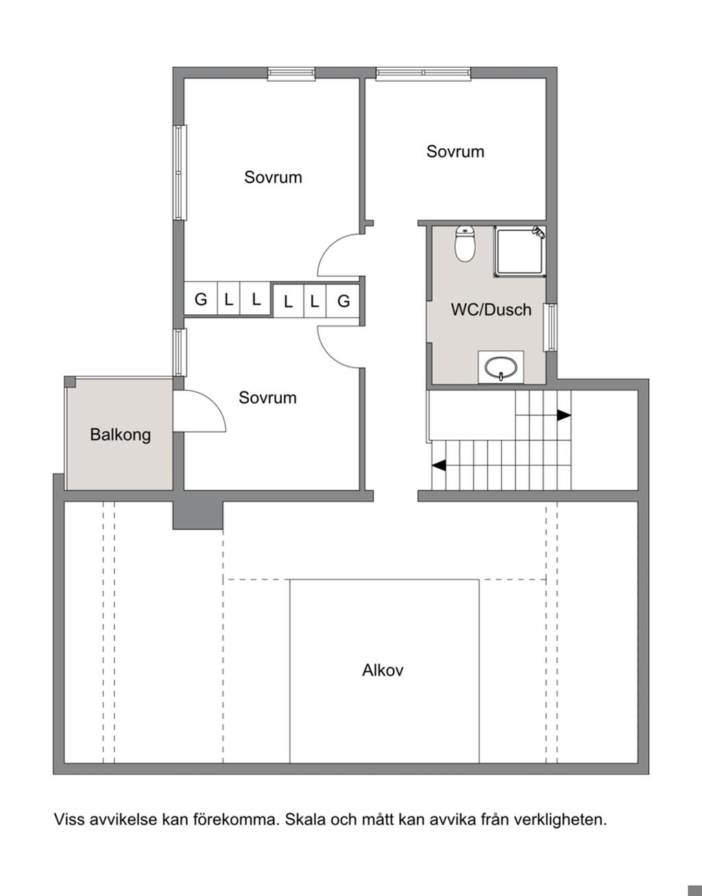 Planritning övre plan