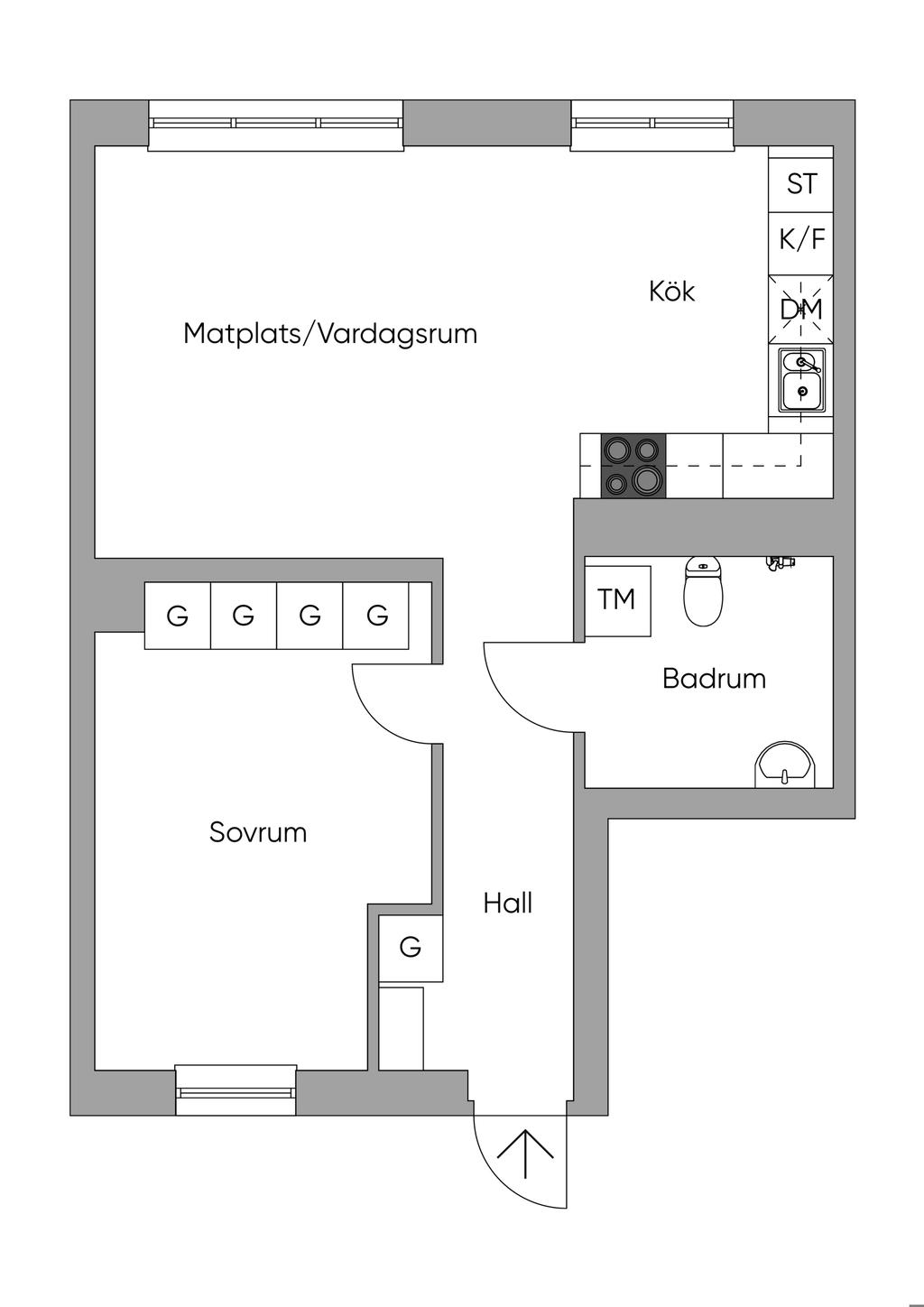 Smart planerad lägenhet