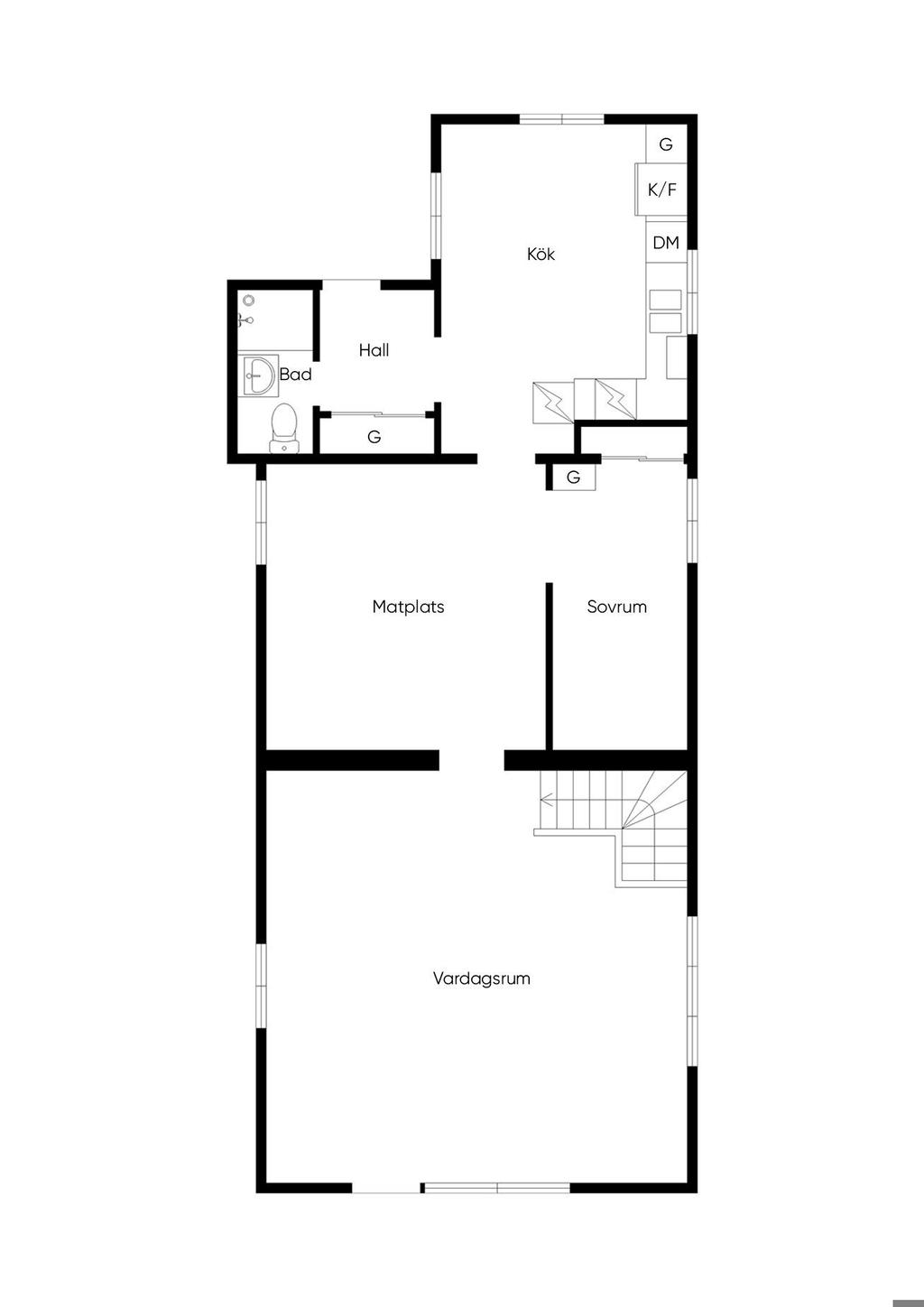 Planlösning Bostadshuset entréplan