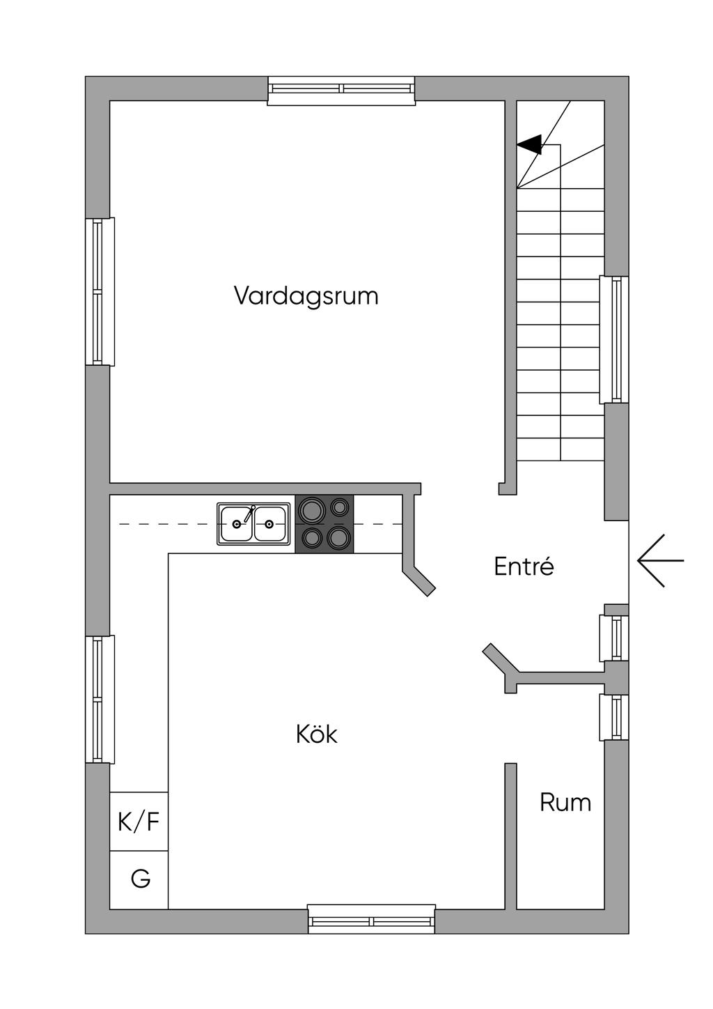 Planlösning entréplan