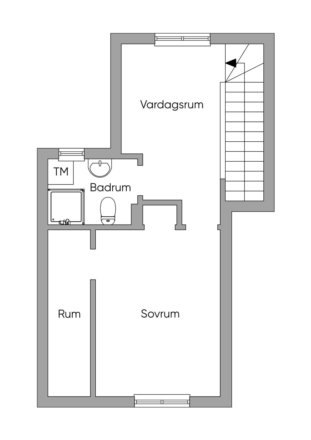 Planlösning övre plan