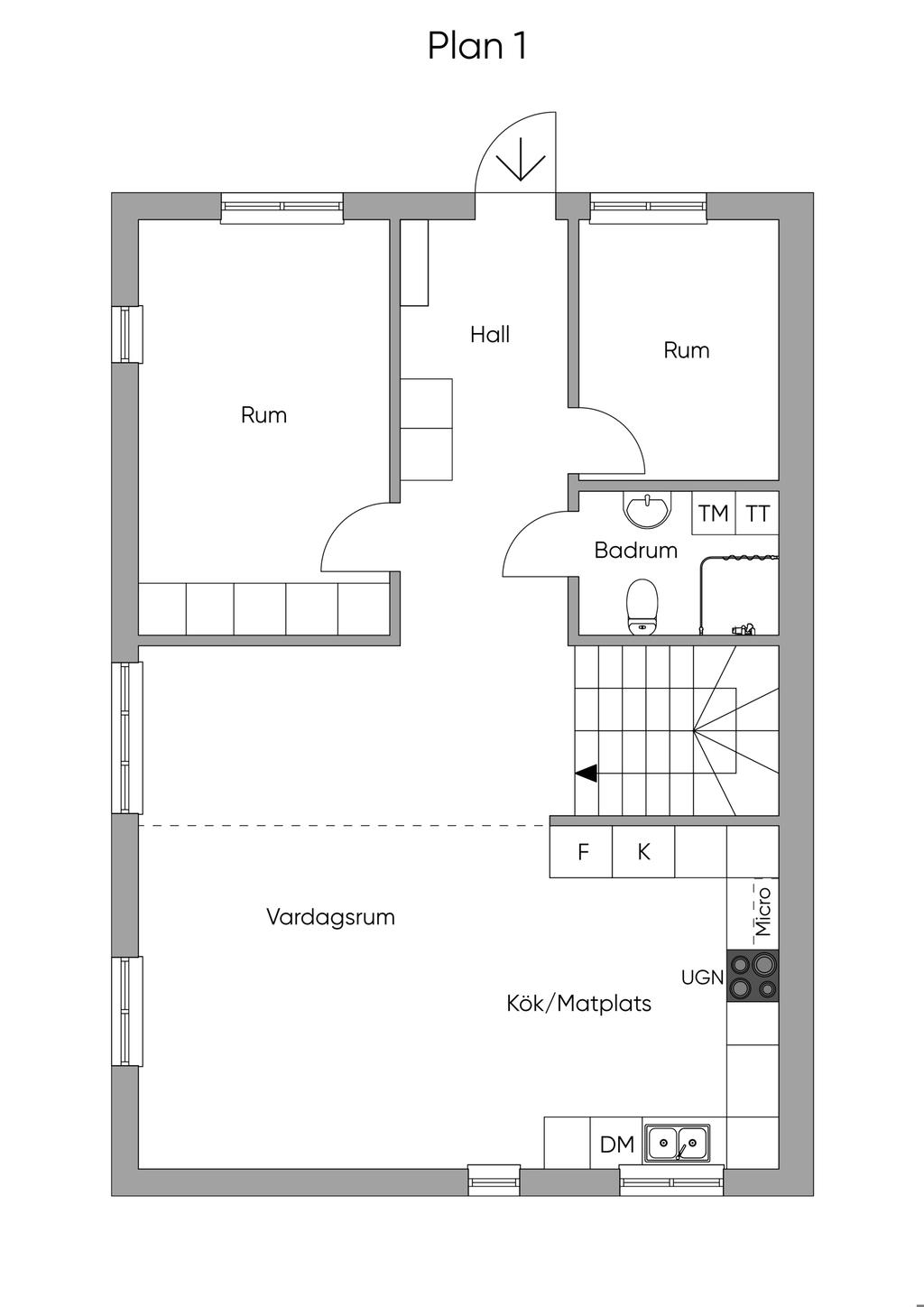 Planlösning entréplan