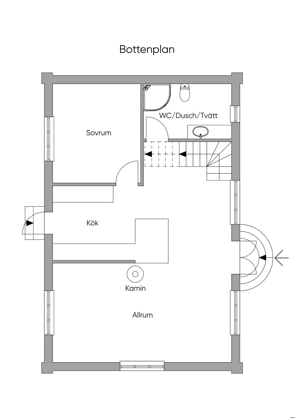 Planlösning huvudbyggnad