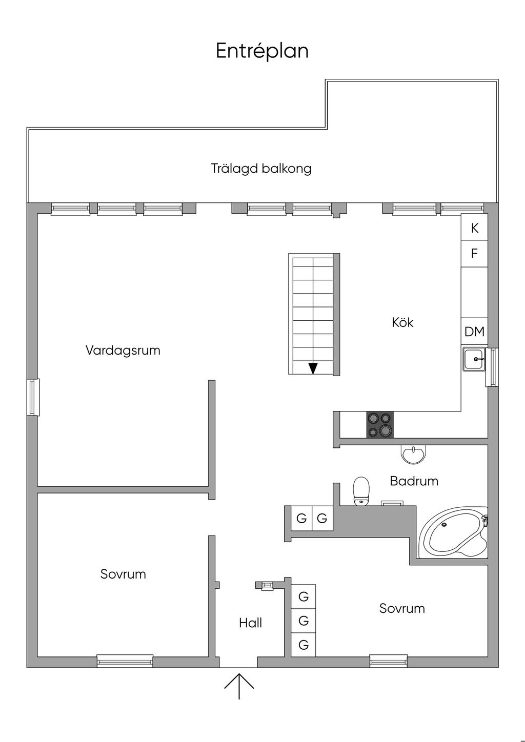 Planlösning - Entréplan