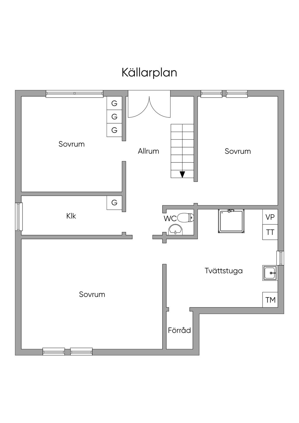 Planlösning - Bottenplan