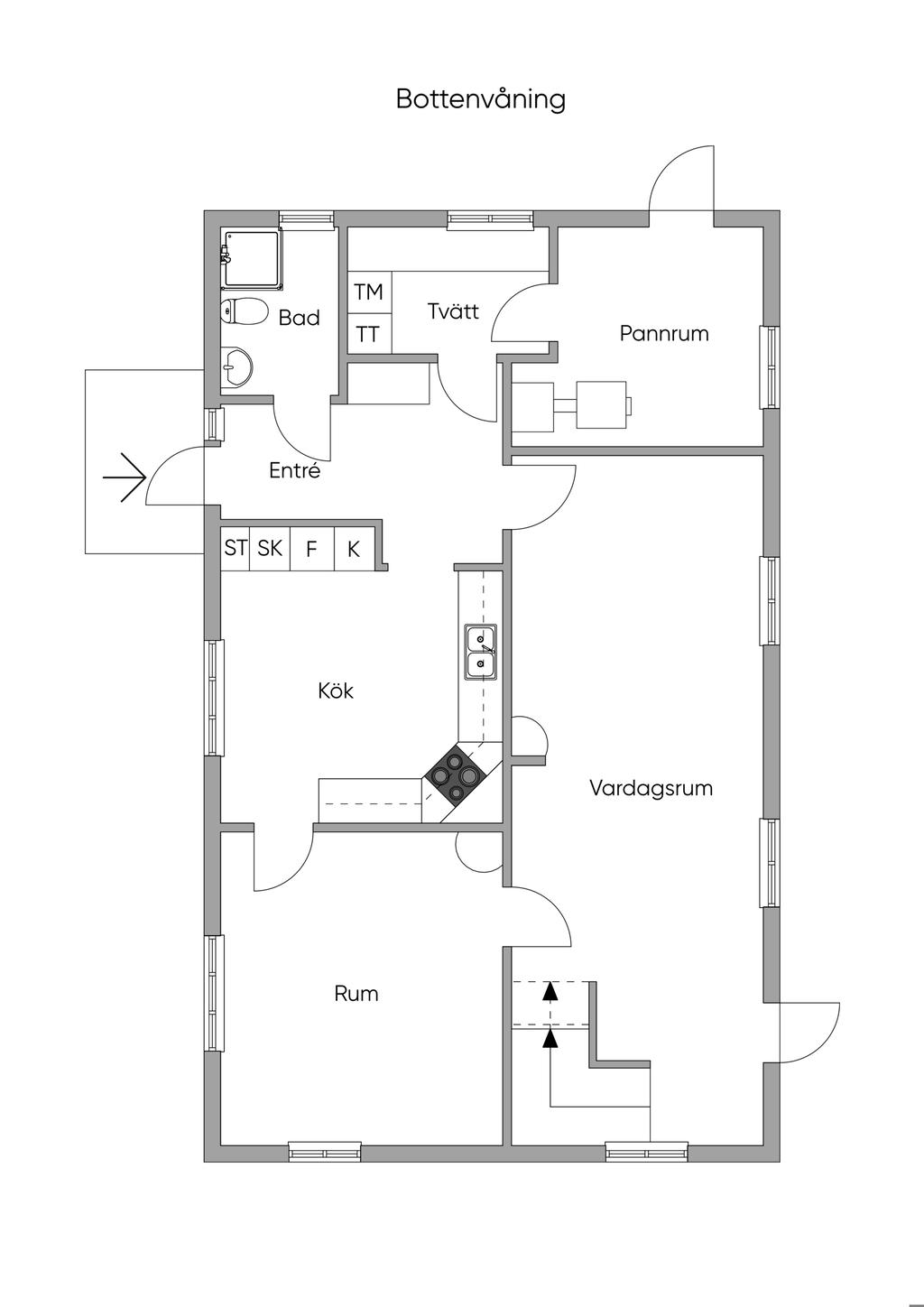 Planritning bottenplan