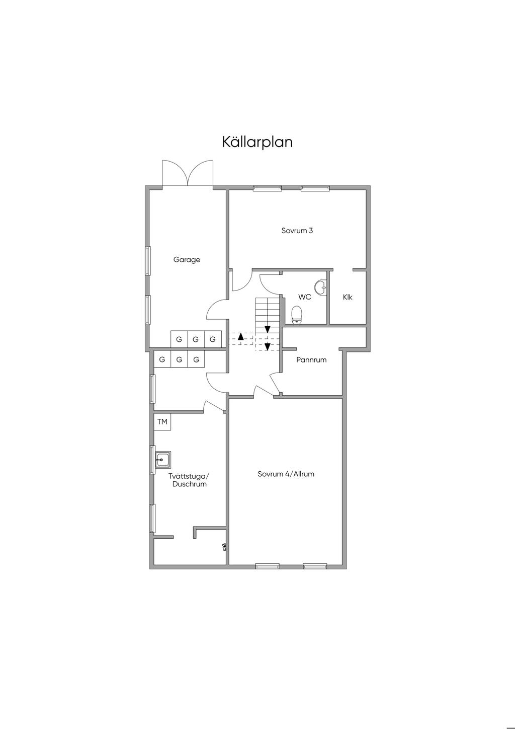 Planritning Källarplan