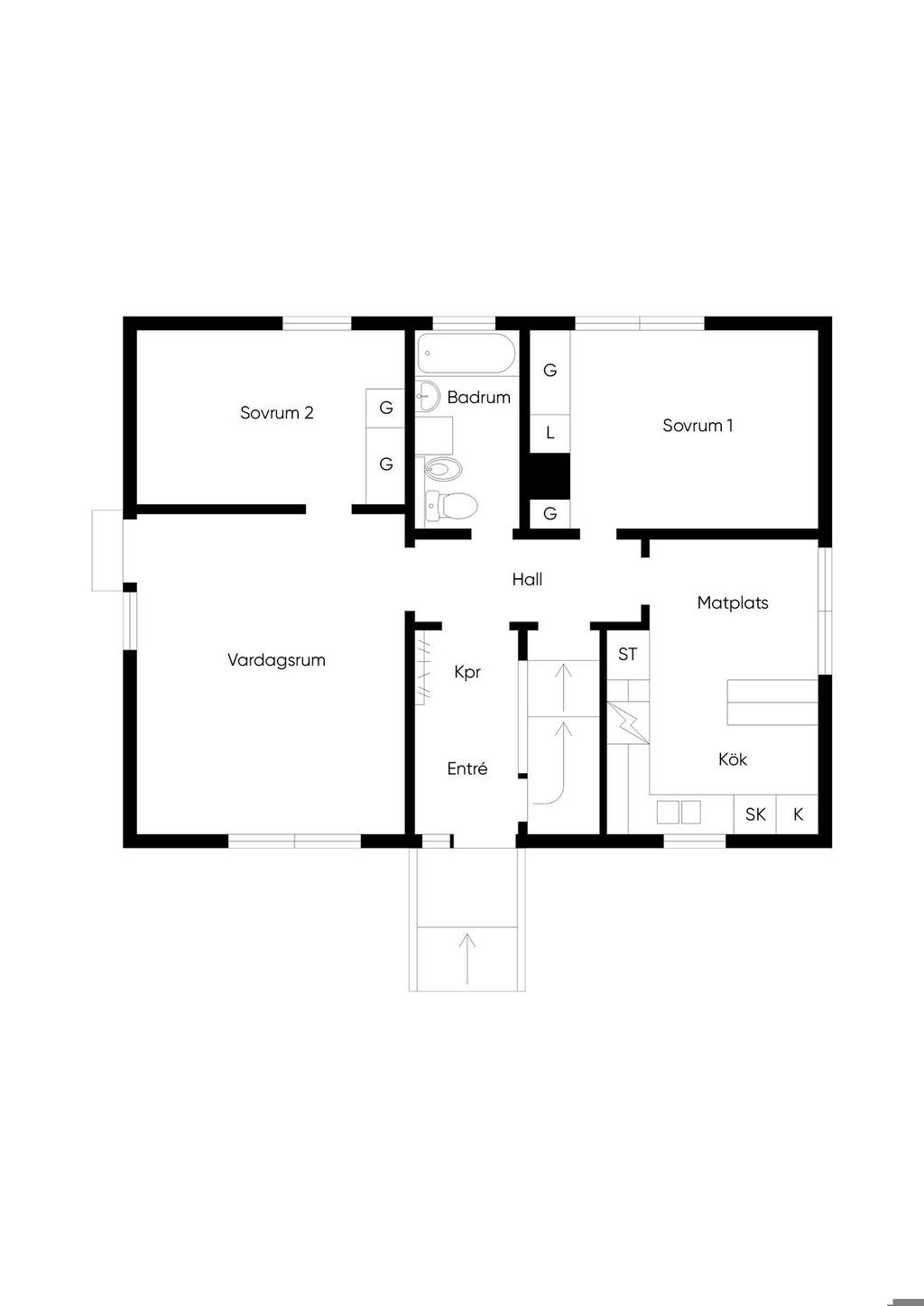 Möjlig planlösning entréplan