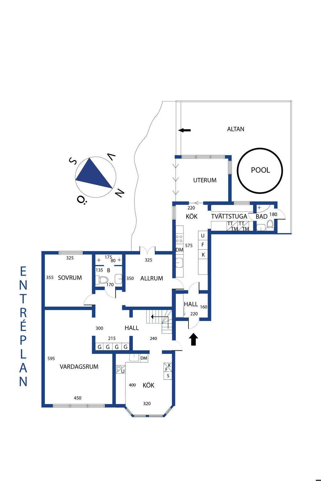 Planlösning, entréplan