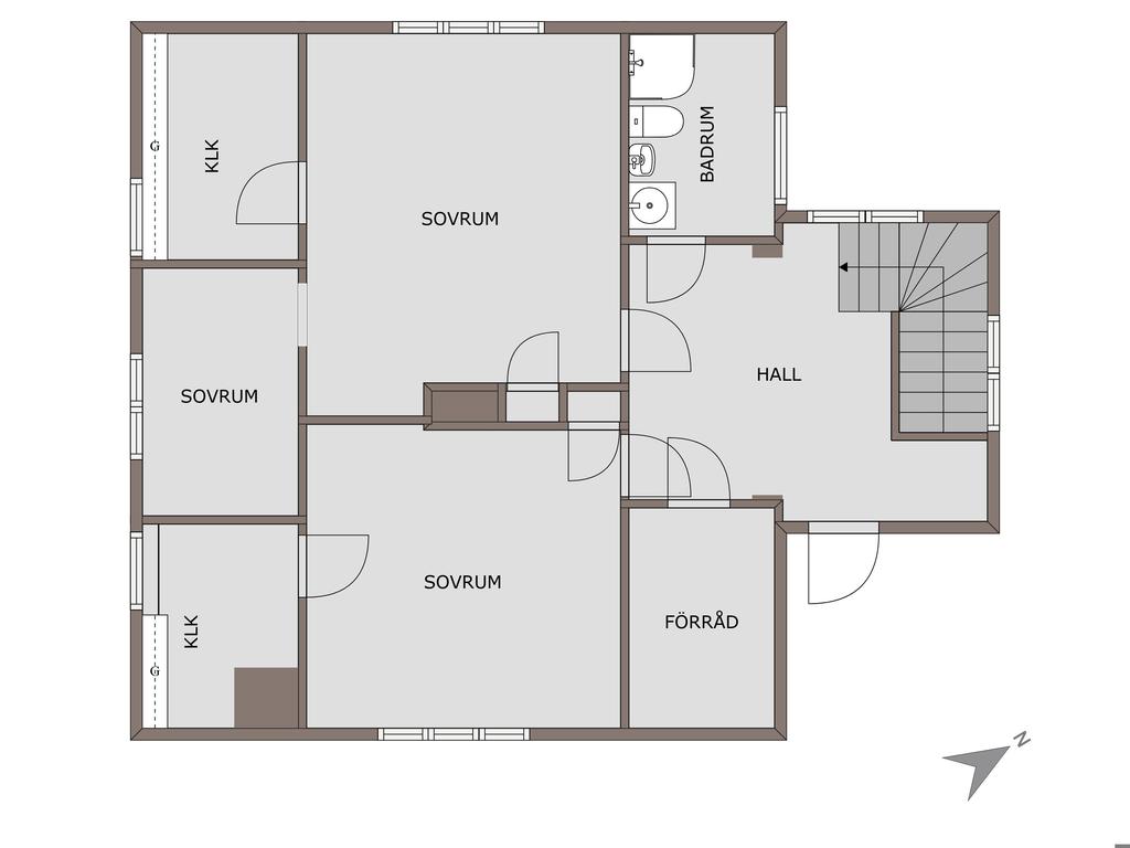 Planlösning övre plan