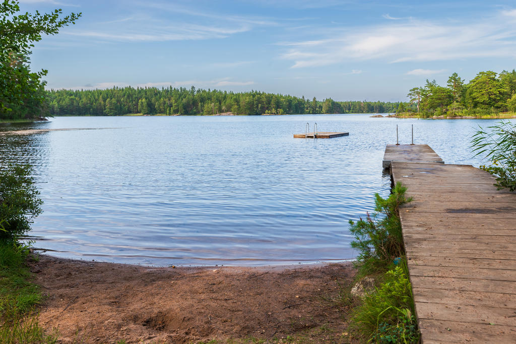 Badbryggan på 10 minuters promenad 