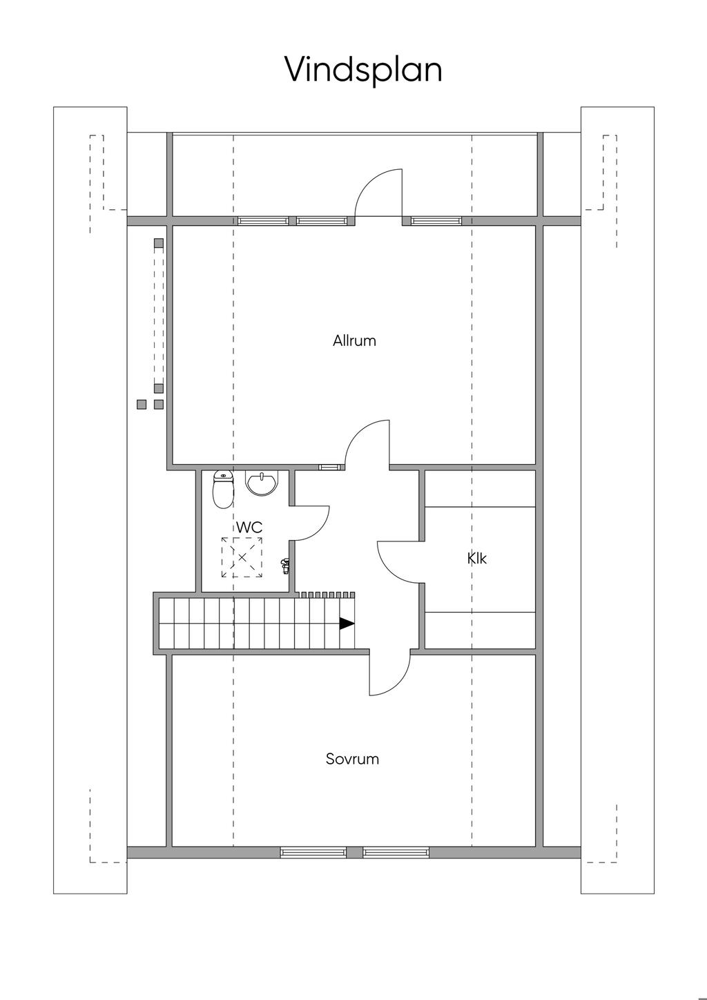 Planritning övervåning
Viss avvikelse kan förekomma.