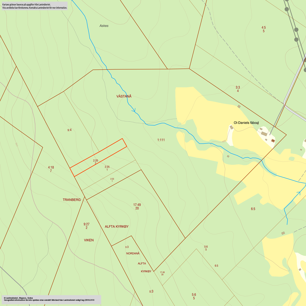 Till fastigheten hör även ett litet skogsskifte om ca 7531 kvm. 