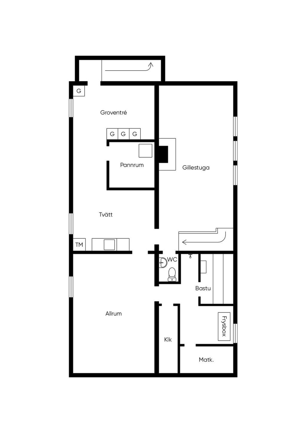 Planlösning källarplan