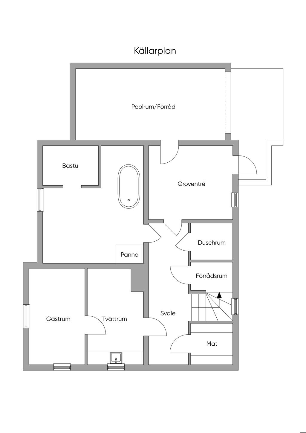 Planritning källarplan