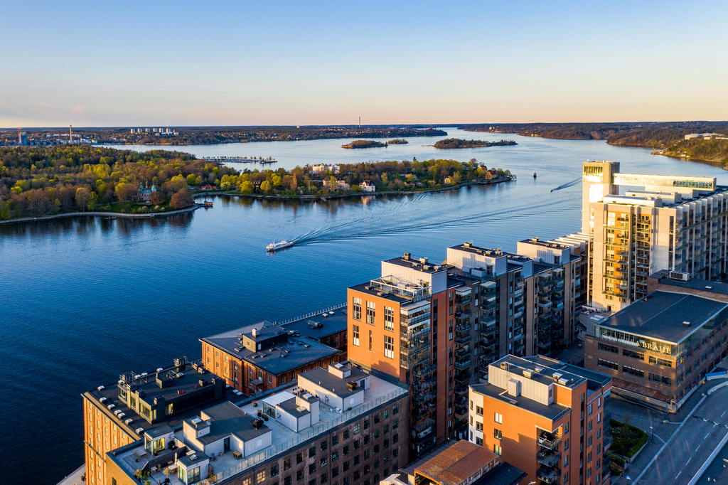 Drönarbild Kvarnholmen norra sidan