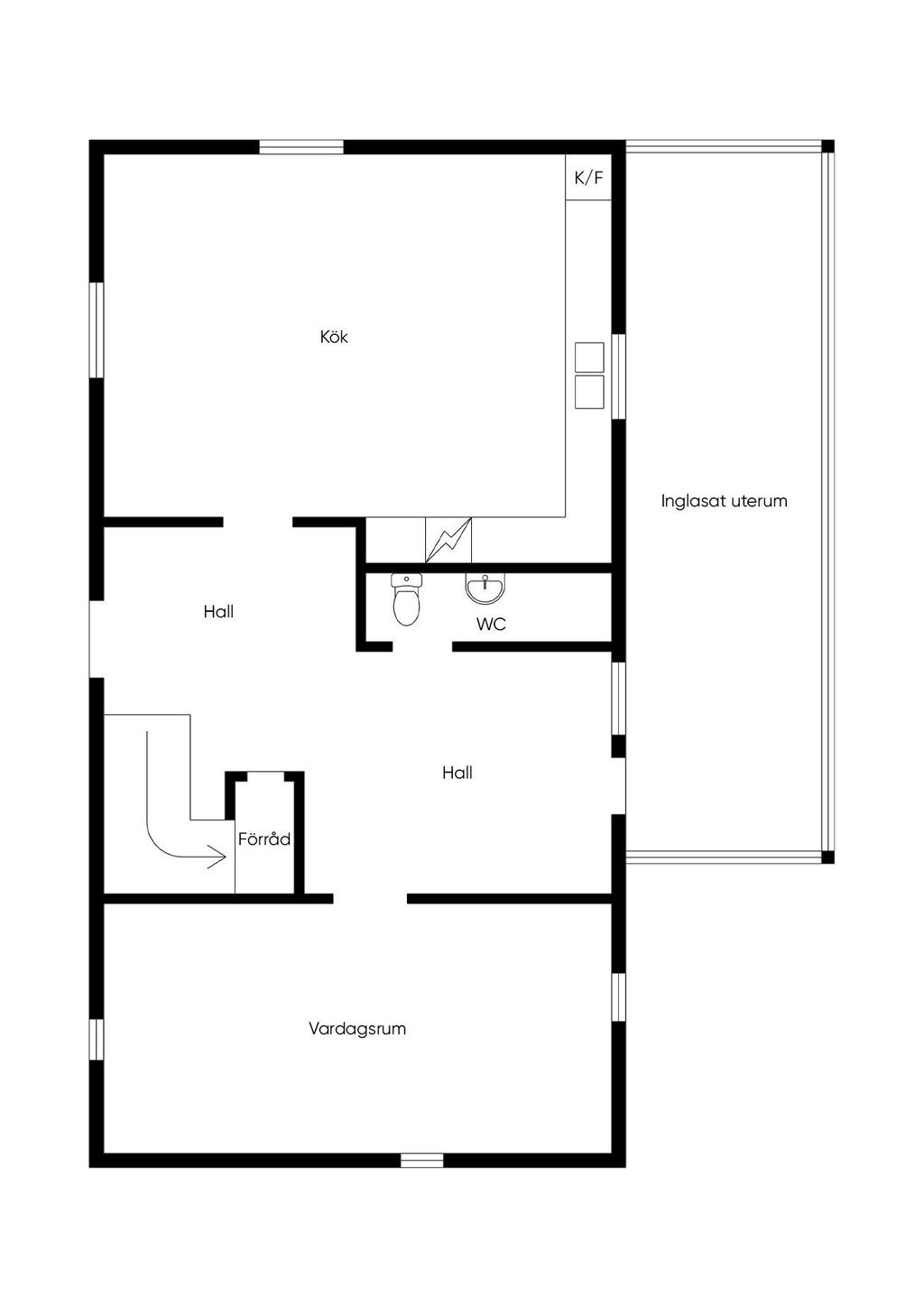 Planlösning Hus 2 entréplan