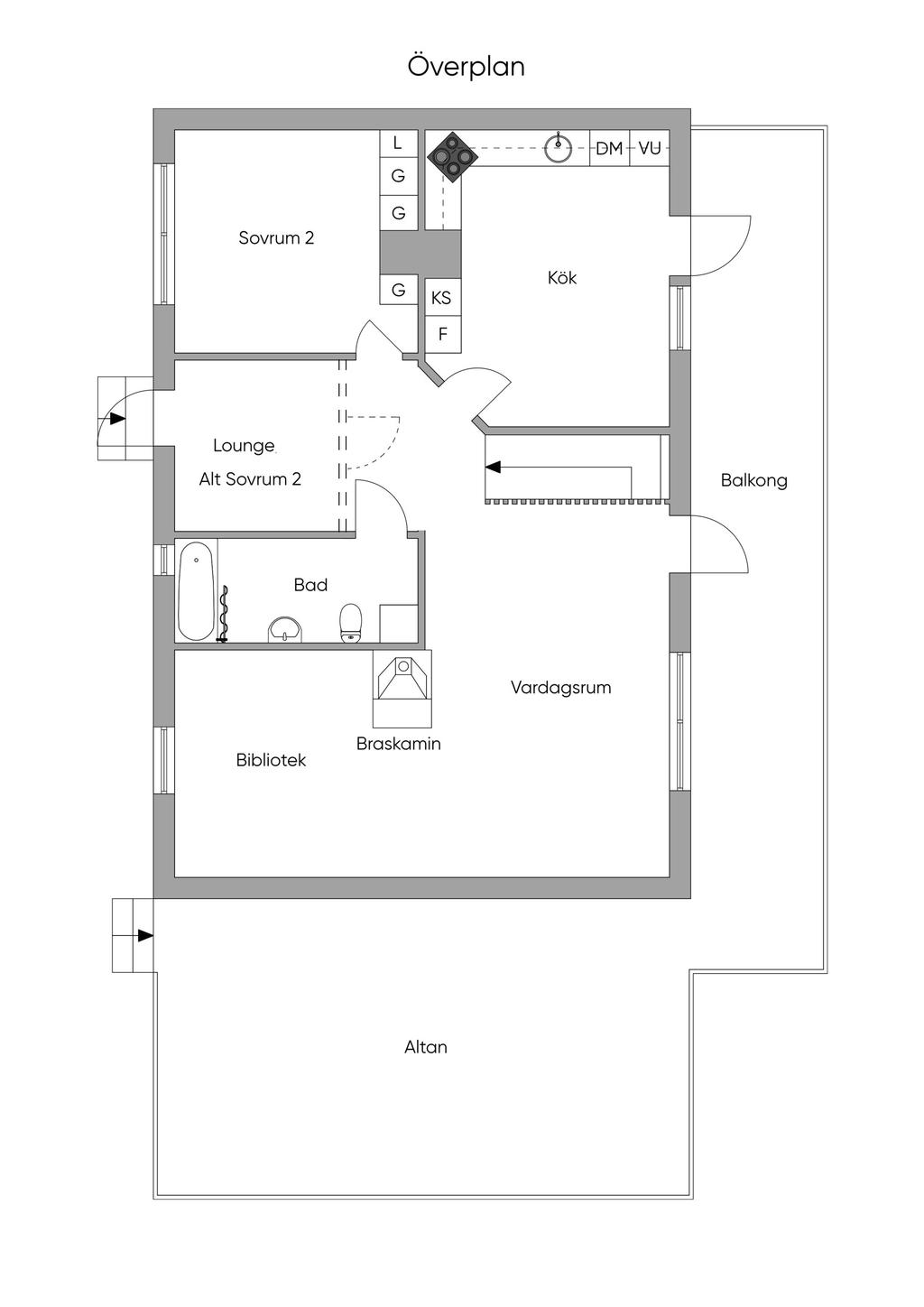 Övre plan, skiss