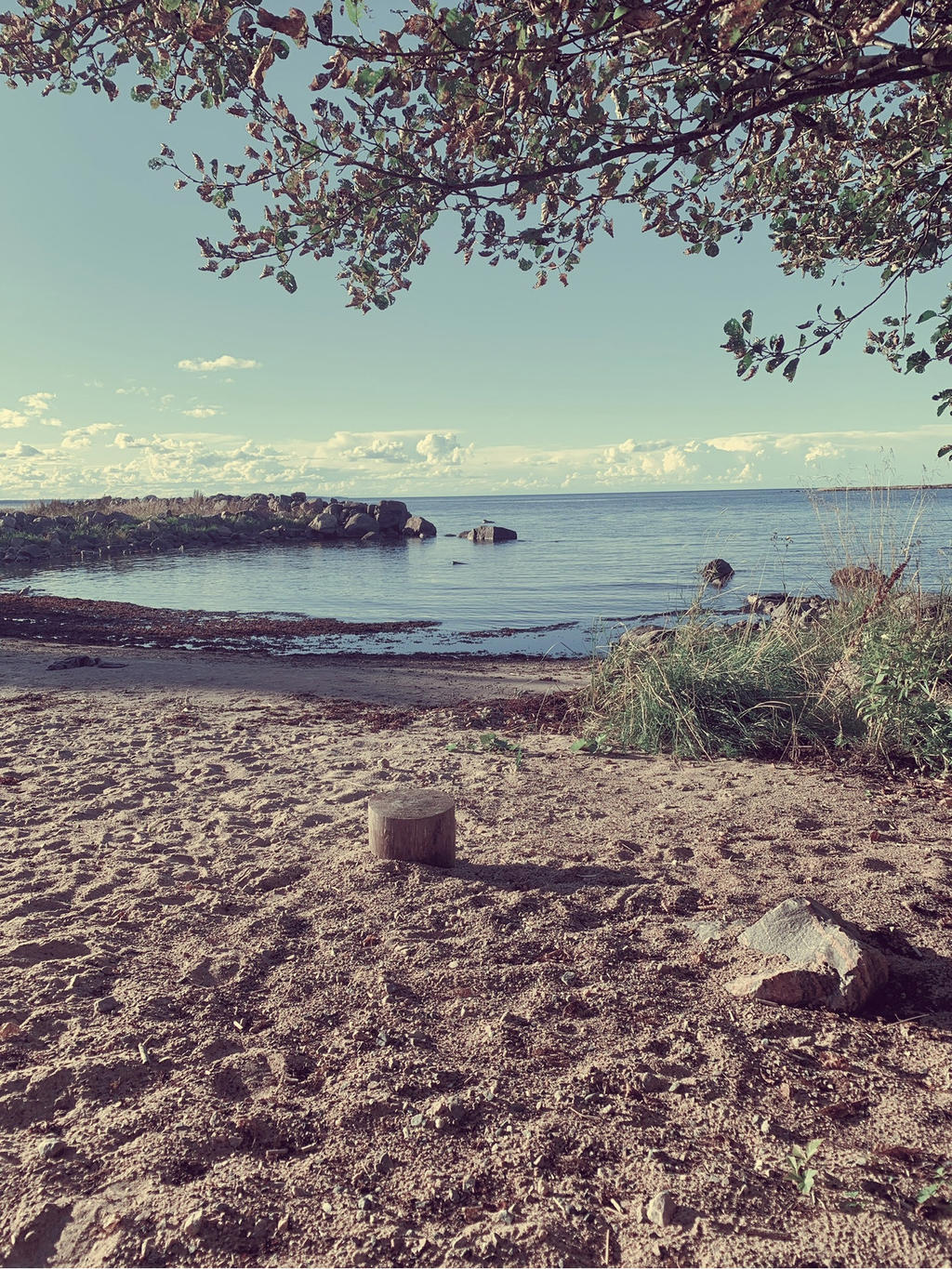 Säljarens egna bild över havet och stranden vid MHF Sikhjälma.