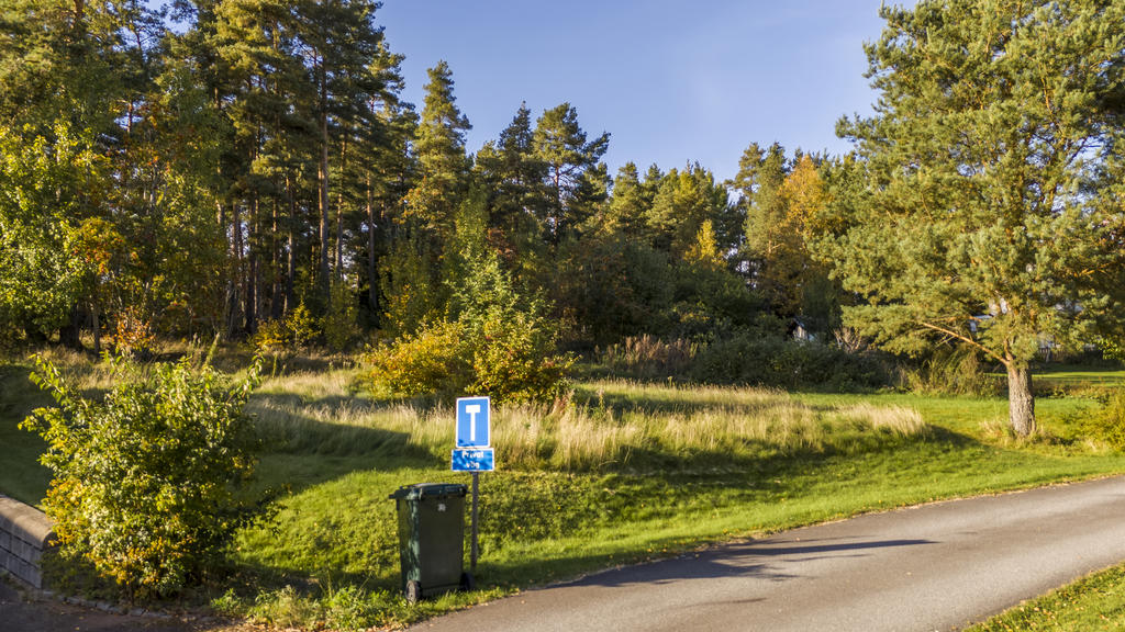 Obebyggd tomt vid återvändsgata