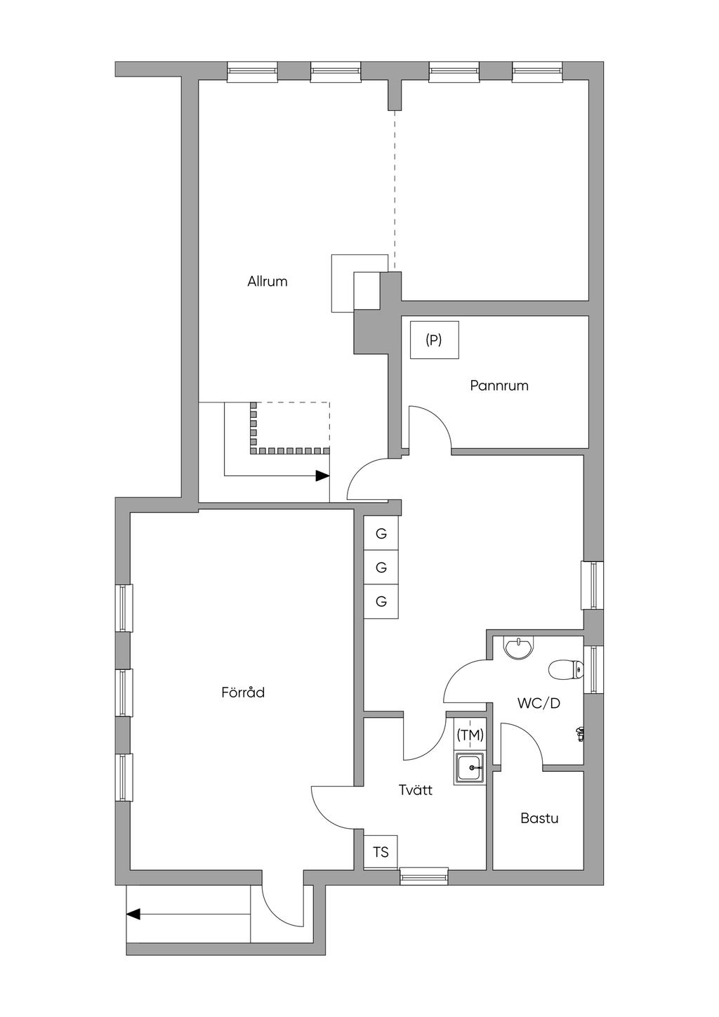 Planlösning källarplan