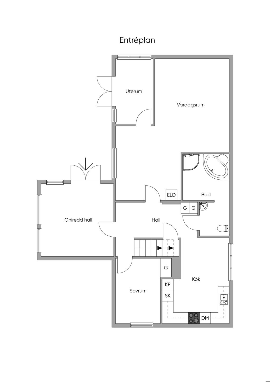 Planritning bottenplan