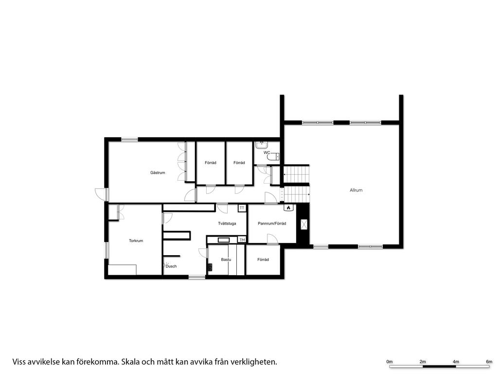 Planlösning nedre plan