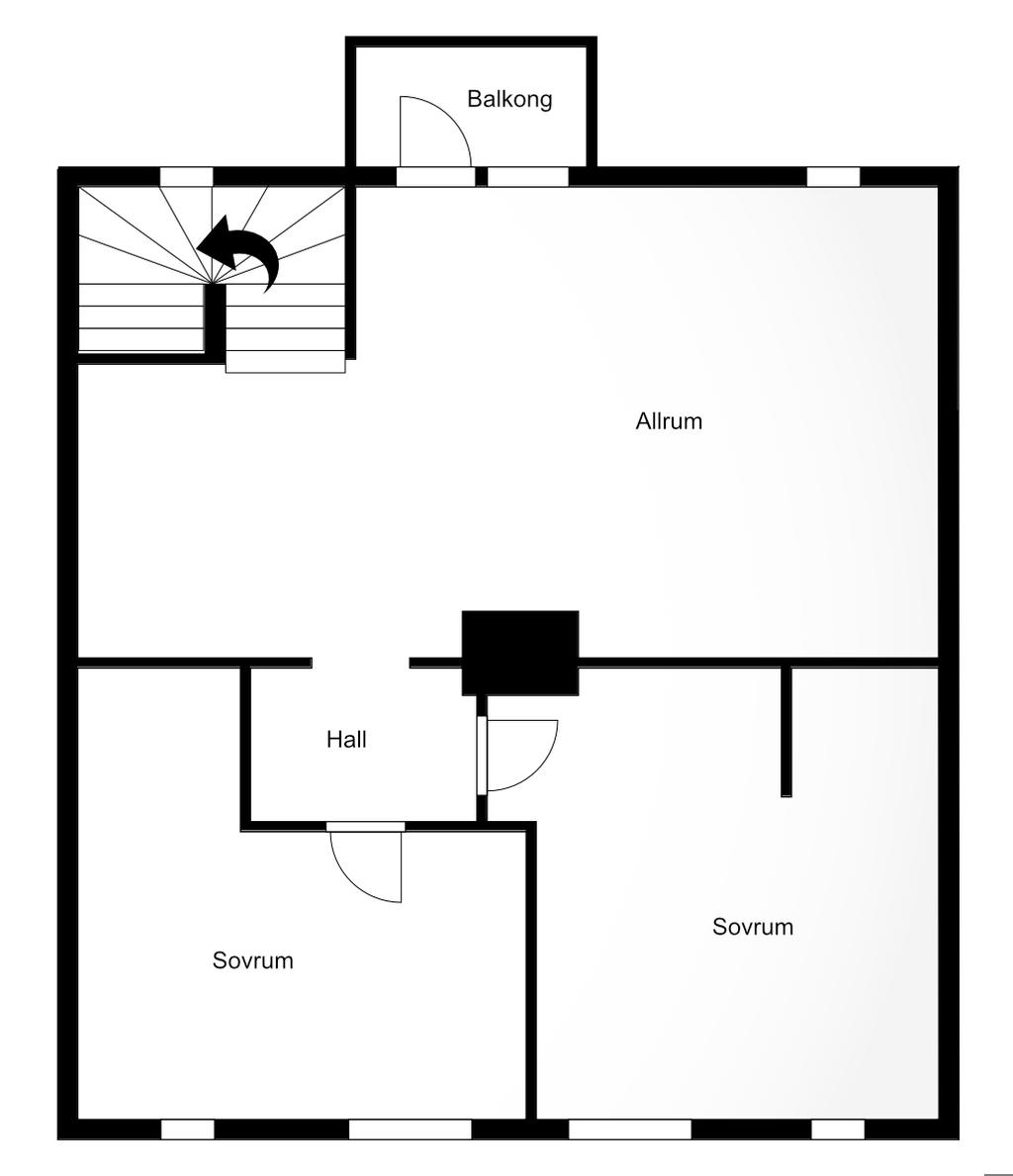 Planlösning övre plan