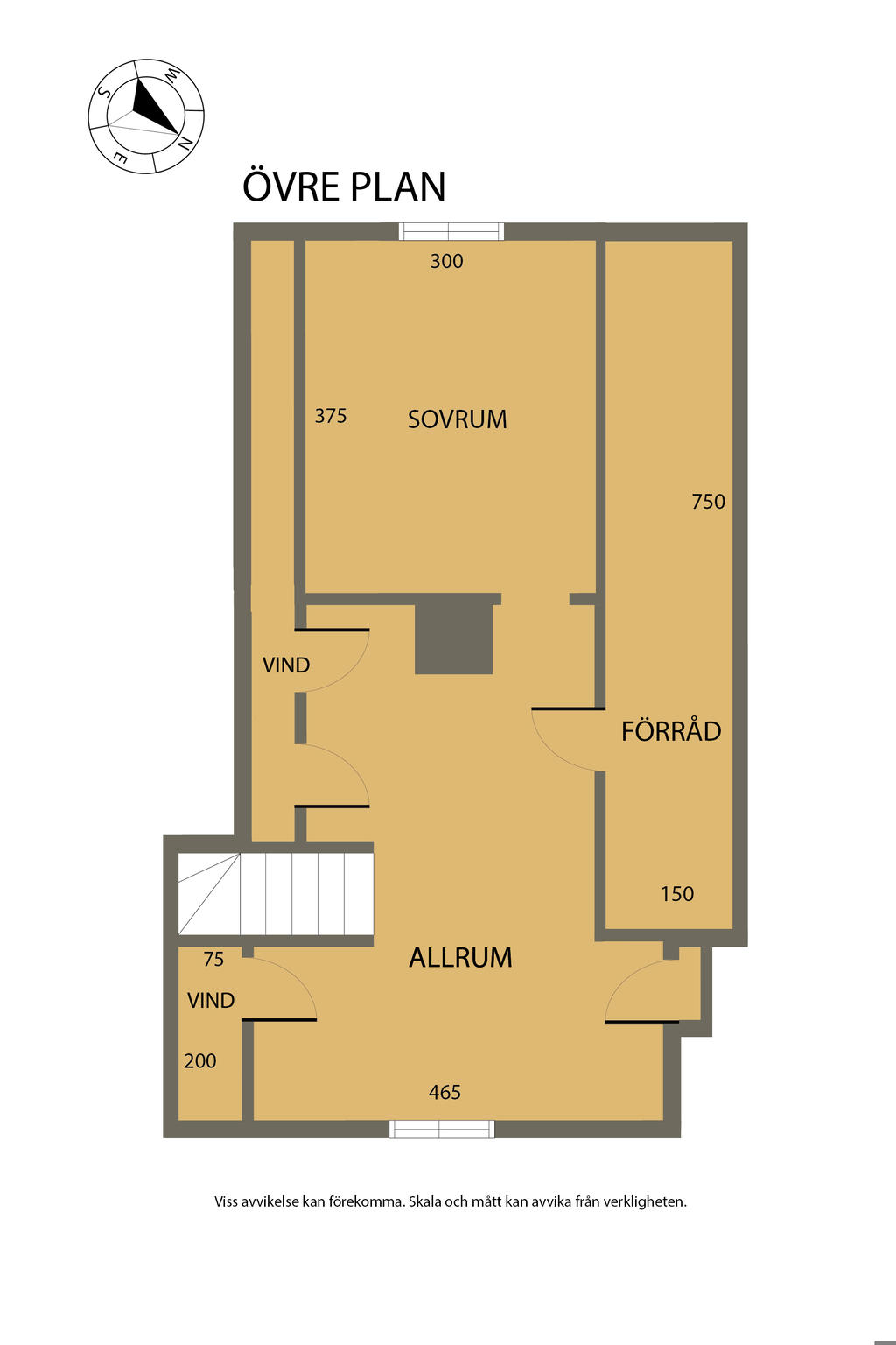 Planritning övre plan