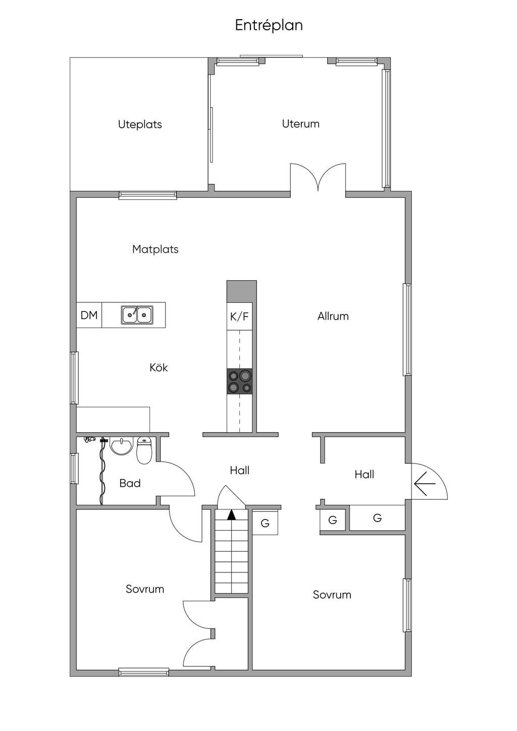 Planritning bottenplan