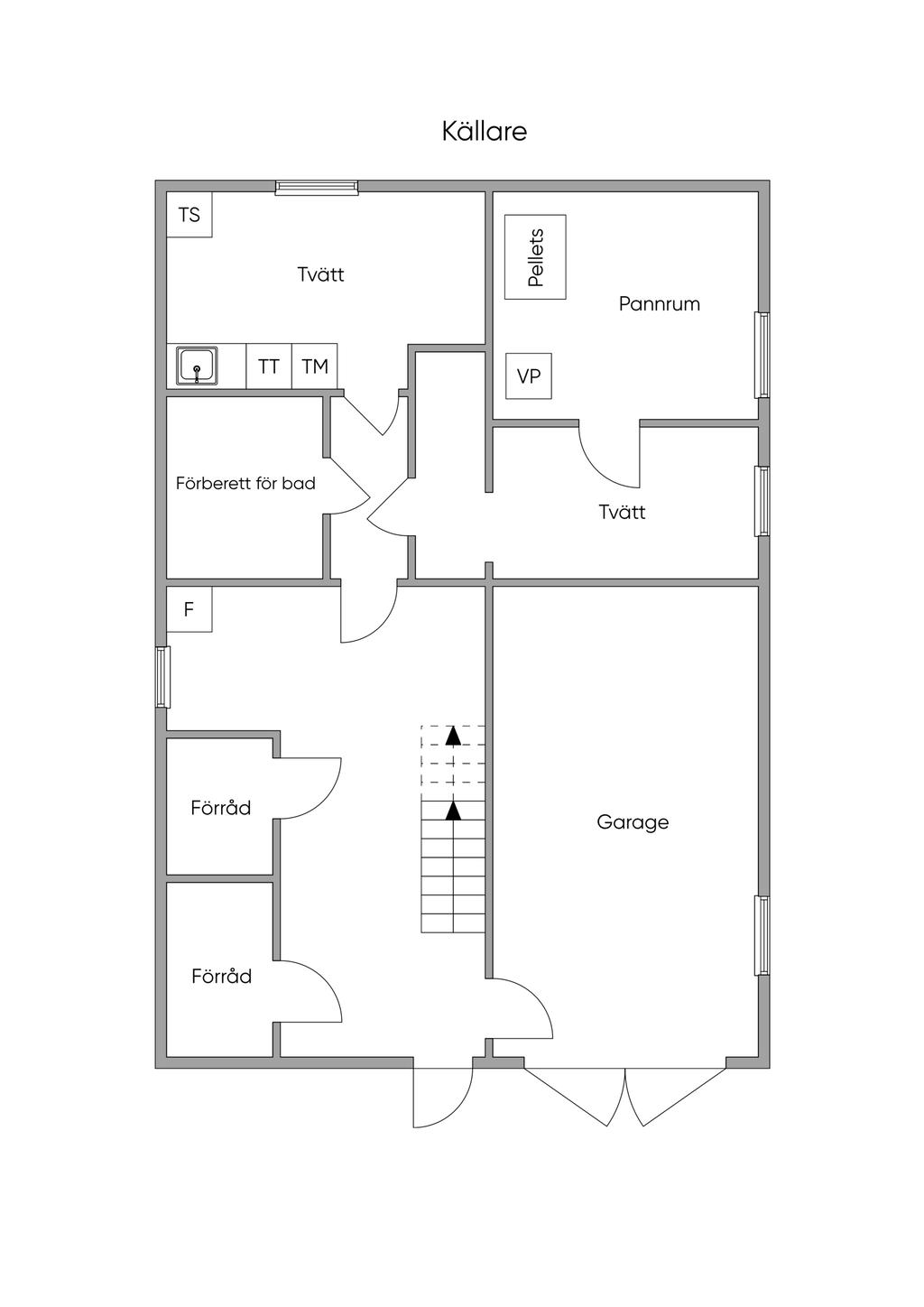 Planritning källarplan