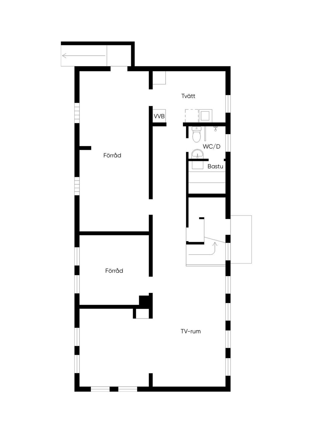 Planritning källarplan 