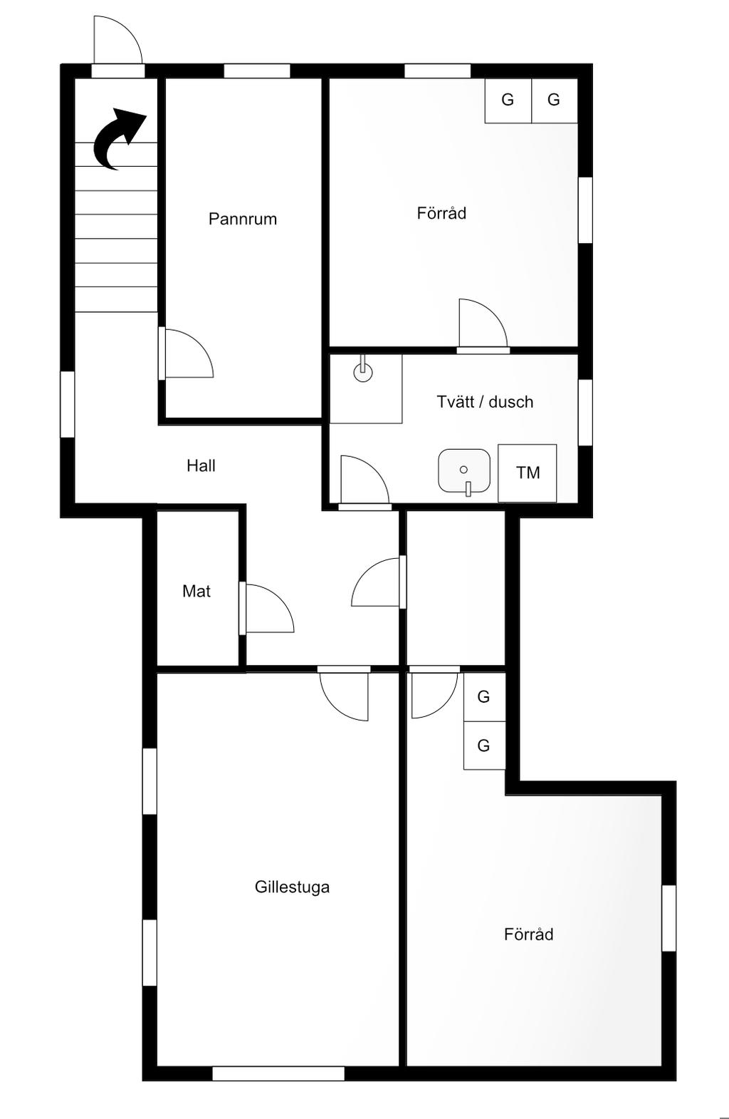 Planlösning källarplan