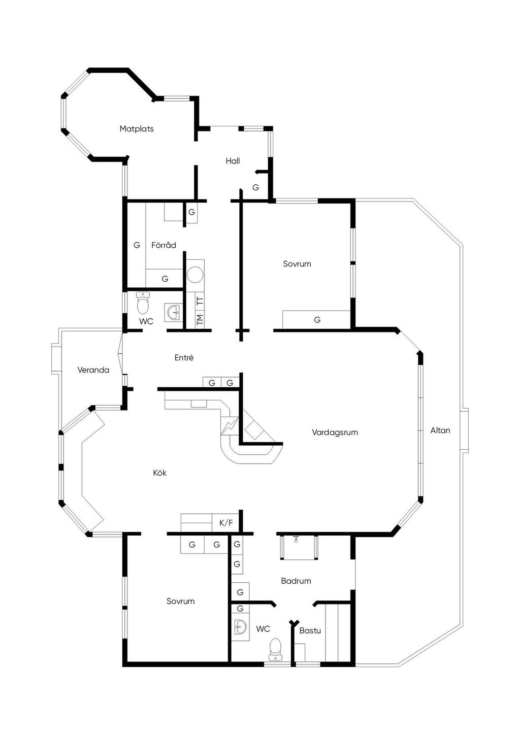 Planritning bostadshuset 