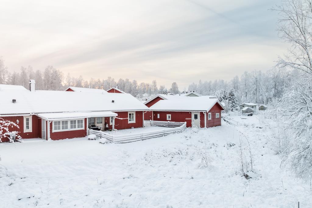 Egen lättskött gräsmatta på både fram- och baksidan ger möjlighet till både lek och spring eller blommor och trädgårdsskötsel.